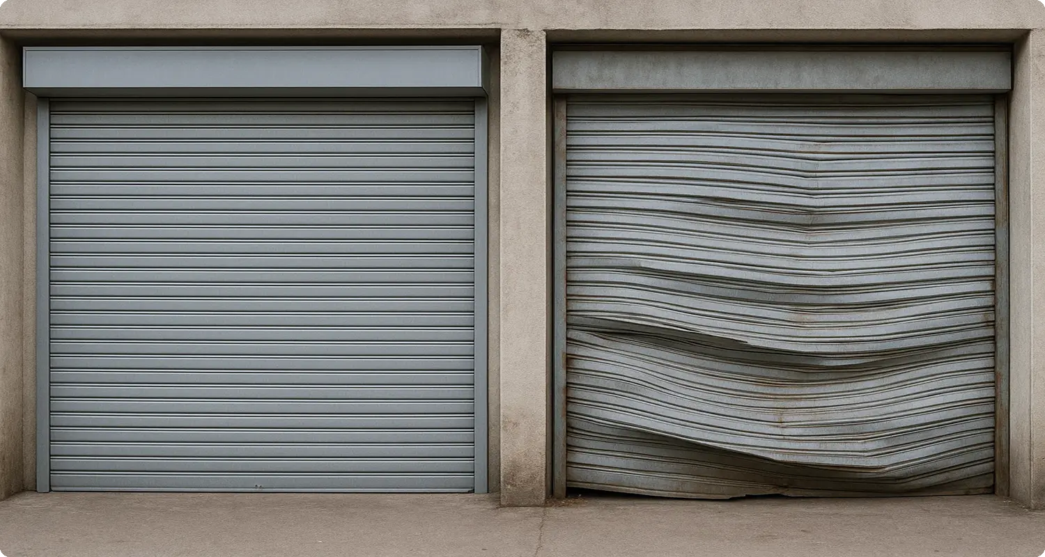 کرکره برقی خراب و سالم